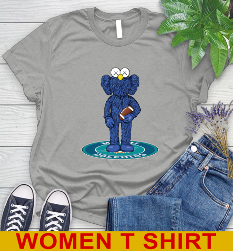 NFL Football Miami Dolphins Kaws Bff Blue Figure Shirt Women's T-Shirt 11