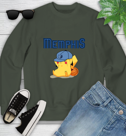 NBA Pikachu Basketball Sports Memphis Grizzlies Youth Sweatshirt 10