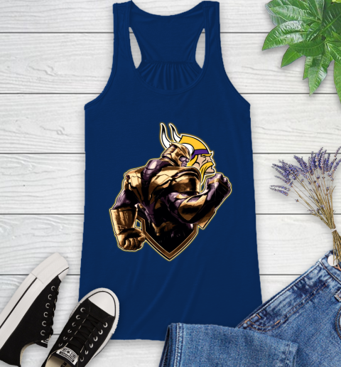 NFL Thanos Avengers Endgame Football Sports Minnesota Vikings Racerback Tank 9