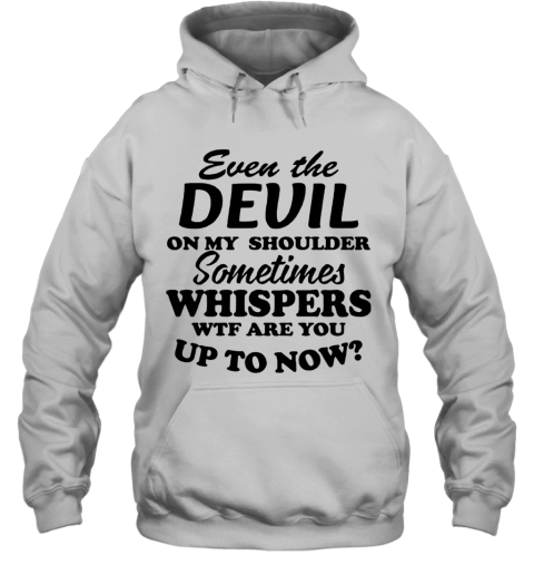 Even The Devil On My Shoulder Sometimes Whispers Wtf Are You Hoodie