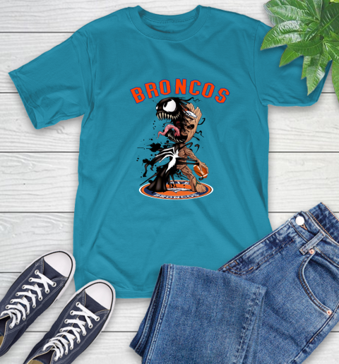NFL Denver Broncos Football Venom Groot Guardians Of The Galaxy T-Shirt 8