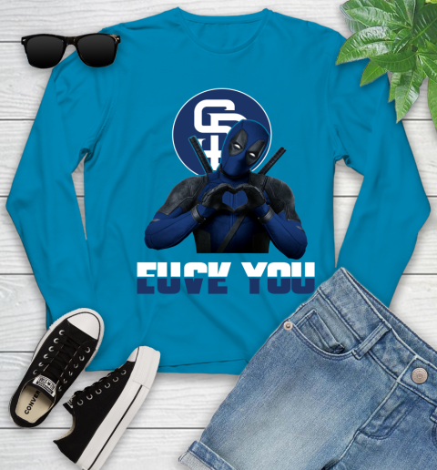 MLB San Diego Padres Deadpool Love You Fuck You Baseball Sports Youth Long Sleeve 8