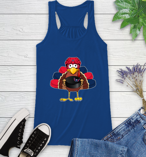Washington Capitals Turkey Thanksgiving Day Racerback Tank 9
