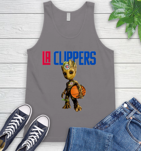 LA Clippers NBA Basketball Groot Marvel Guardians Of The Galaxy Tank Top 7