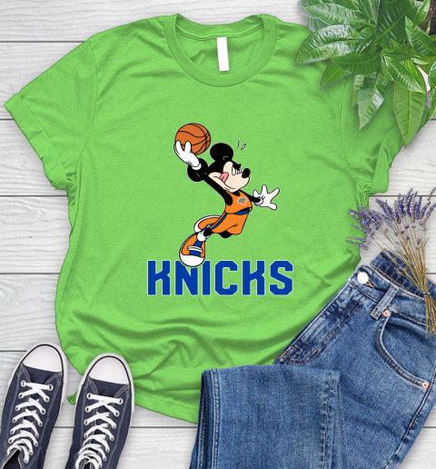 NBA Basketball New York Knicks Cheerful Mickey Mouse Shirt Women's T-Shirt 10