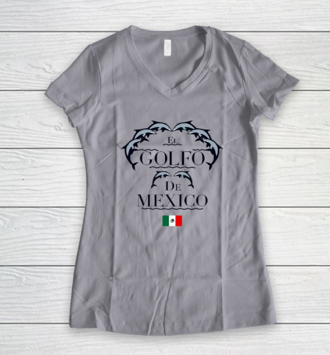 El Golfo De México Dolphin Women's V-Neck T-Shirt 2