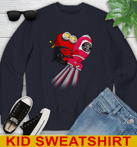 NBA Basketball Toronto Raptors Deadpool Minion Marvel Shirt Youth Sweatshirt 2
