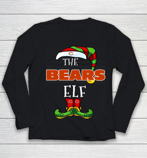 Chicago Bears Christmas ELF Funny NFL Youth Long Sleeve