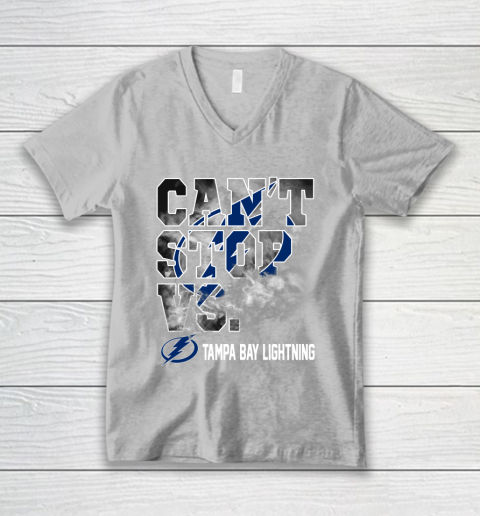 NHL Tampa Bay Lightning Hockey Can't Stop Vs V-Neck T-Shirt 3