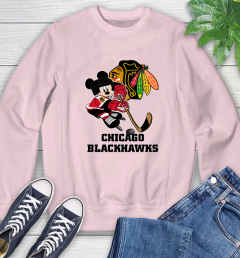 NHL Chicago Blackhawks Mickey Mouse Disney Hockey T Shirt Sweatshirt 9