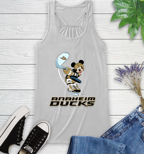 NHL Hockey Anaheim Ducks Cheerful Mickey Mouse Shirt Racerback Tank 2