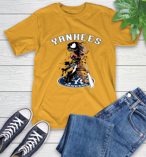 MLB New York Yankees Baseball Venom Groot Guardians Of The Galaxy T-Shirt 3