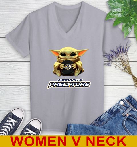 NHL Hockey Nashville Predators Star Wars Baby Yoda Shirt 81