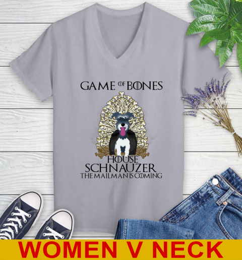 Game of bones house schnauzer dog the mailman is coming tshirt 62