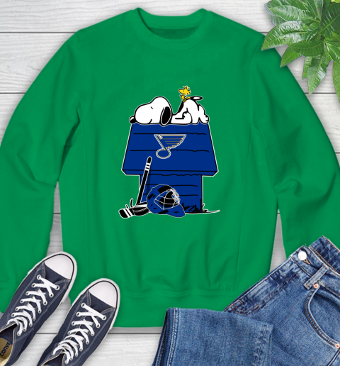 St.Louis Blues NHL Hockey Snoopy Woodstock The Peanuts Movie Sweatshirt 6
