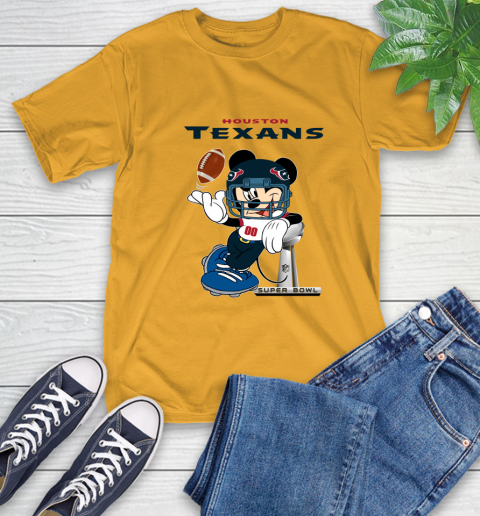 NFL Houston Texans Mickey Mouse Disney Super Bowl Football T Shirt T-Shirt 15