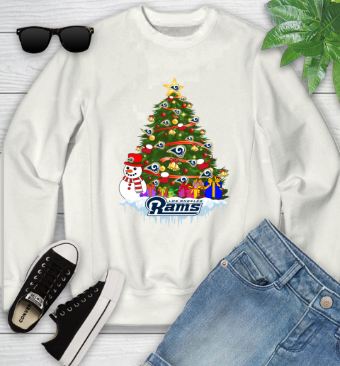 Los Angeles Rams Merry Christmas NFL Football Sports Youth Sweatshirt