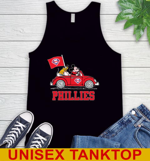 MLB Baseball Philadelphia Phillies Pluto Mickey Driving Disney Shirt Tank Top 2