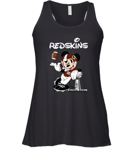 Mickey Redskins Taking The Super Bowl Trophy Football Racerback Tank