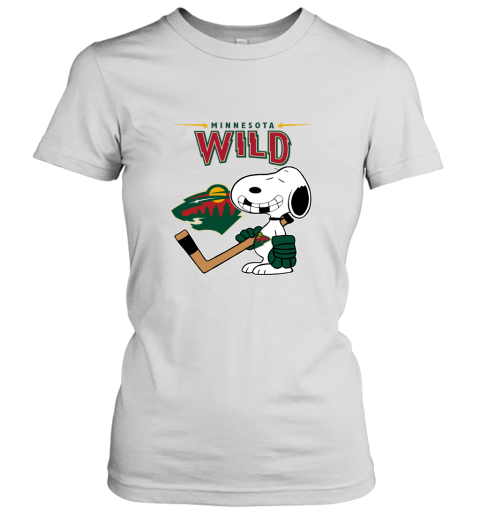 Minnesota Wild Ice Hockey Broken Teeth Snoopy NHL Women's T-Shirt