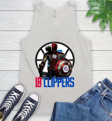 LA Clippers NBA Basketball Captain America Thor Spider Man Hawkeye Avengers Tank Top