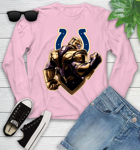 NFL Thanos Avengers Endgame Football Sports Indianapolis Colts Youth Long Sleeve 10