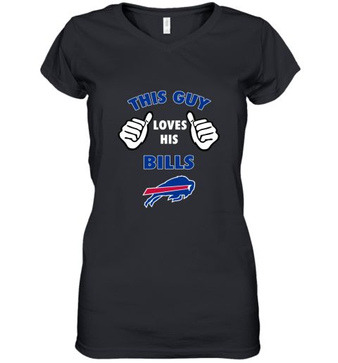 This Guy Loves Buffalo Bills Women's V-Neck T-Shirt