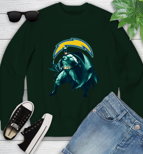NFL Batman Football Sports Los Angeles Chargers Youth Sweatshirt 10