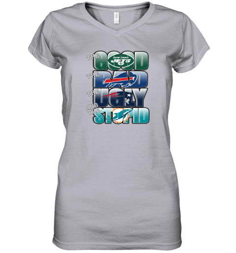 NFL The Good Bad Ugly Stupid Mashup New York Jets Women's V-Neck T-Shirt -  Rookbrand