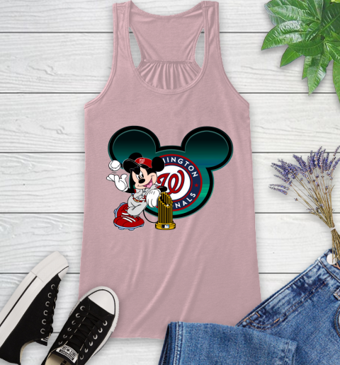 MLB Washington Nationals The Commissioner's Trophy Mickey Mouse Disney Racerback Tank 11
