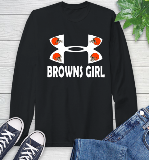 NFL Cleveland Browns Girl Under Armour Football Sports Long Sleeve T-Shirt