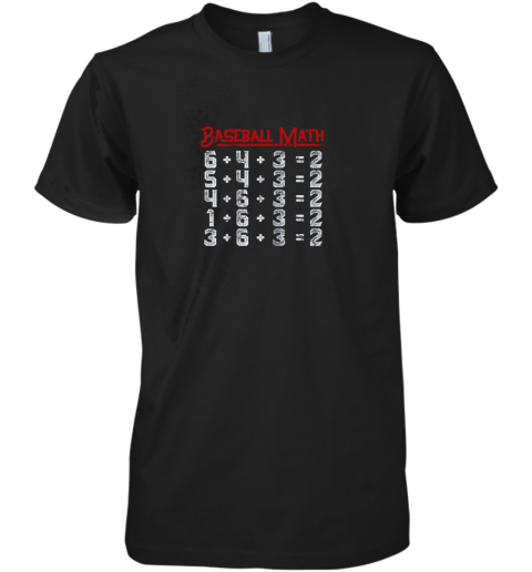 Baseball Math Double Play Premium Men's T-Shirt