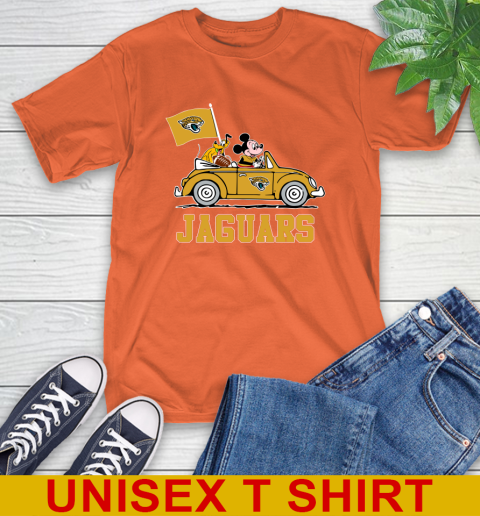 NFL Football Jacksonville Jaguars Pluto Mickey Driving Disney Shirt T-Shirt - Image 6