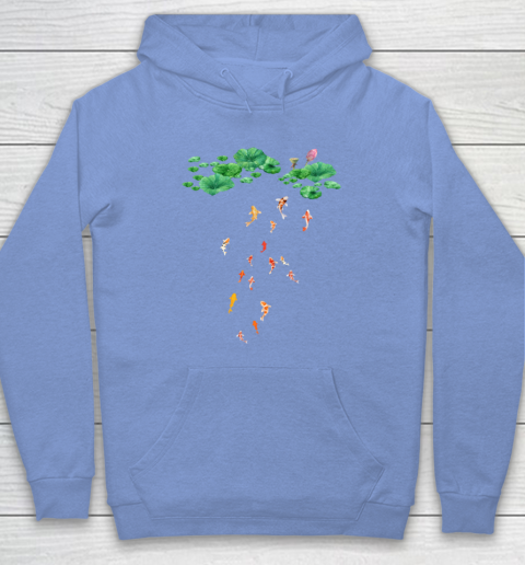 Watercolor Japanese Koi Fish Goldfish Lily Pad Lotus Leaf Beauty Hoodie 7