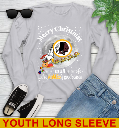 Washington Redskins Merry Christmas To All And To Redskins A Good Season NFL Football Sports Youth Long Sleeve 5
