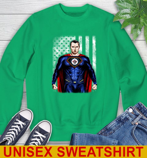 NHL Hockey Winnipeg Jets Superman DC Shirt Sweatshirt 8
