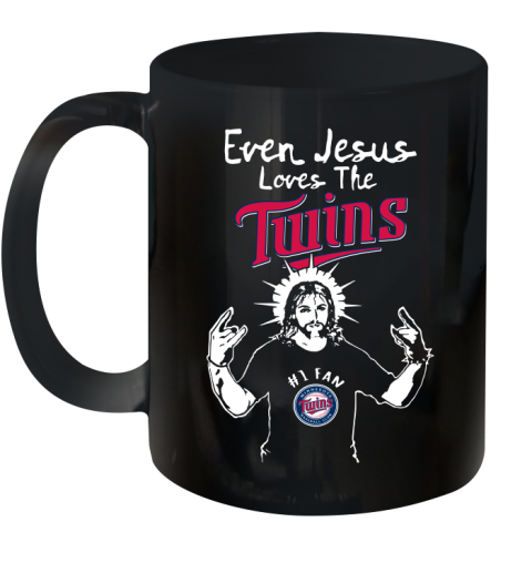 Minnesota Twins MLB Baseball Even Jesus Loves The Twins Shirt Ceramic Mug 11oz