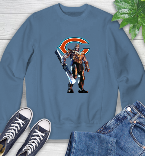 NFL Thanos Gauntlet Avengers Endgame Football Chicago Bears Sweatshirt 7