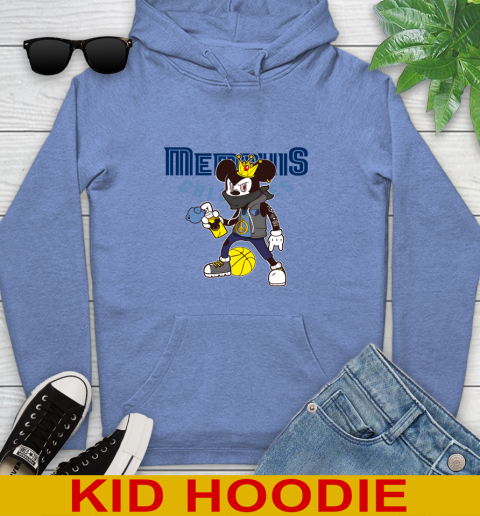 Memphis Grizzlies NBA Basketball Mickey Peace Sign Sports Youth Hoodie 12