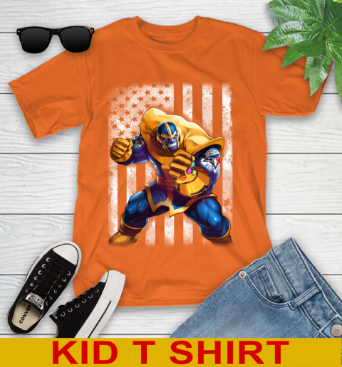 MLB Baseball Toronto Blue Jays Thanos Marvel American Flag Shirt Youth T-Shirt 8