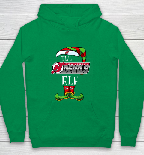 New Jersey Devils Christmas ELF Funny NHL Youth Hoodie 4
