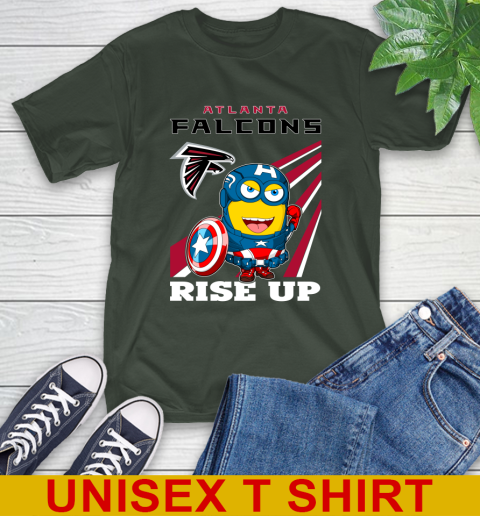 NFL Football Atlanta Falcons Captain America Marvel Avengers Minion Shirt T-Shirt 6