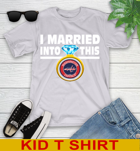 Washington Capitals NHL Hockey I Married Into This My Team Sports Youth T-Shirt 4