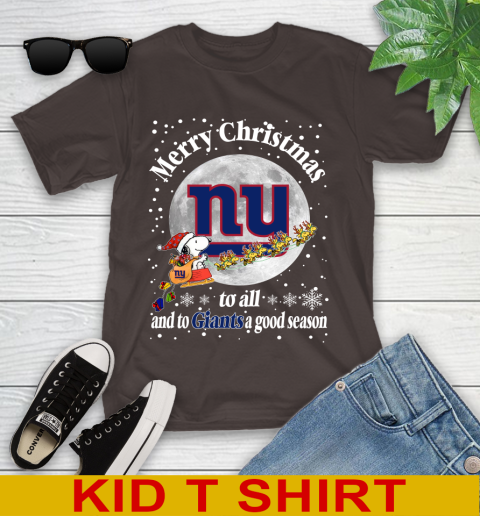 New York Giants Merry Christmas To All And To Giants A Good Season NFL Football Sports Youth T-Shirt 6