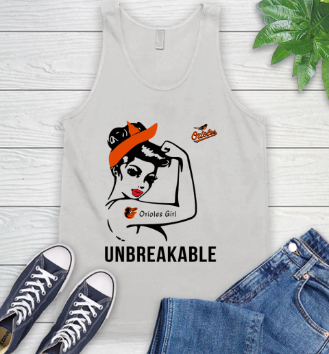 MLB Baltimore Orioles Girl Unbreakable Baseball Sports Tank Top