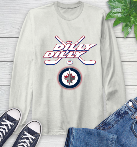 NHL Winnipeg Jets Dilly Dilly Hockey Sports Long Sleeve T-Shirt 12