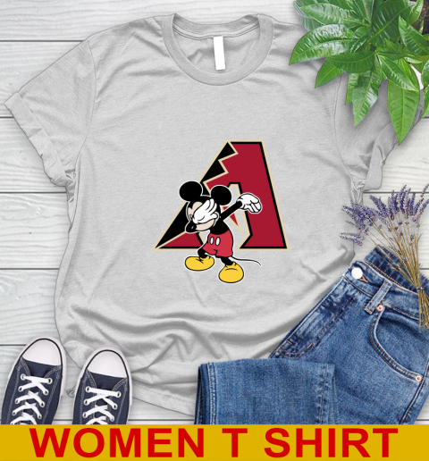 Arizona Diamondbacks MLB Baseball Dabbing Mickey Disney Sports Women's T-Shirt