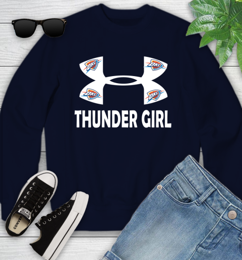 NBA Oklahoma City Thunder Girl Under Armour Basketball Sports Youth Sweatshirt 2