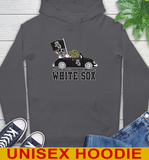 MLB Baseball Chicago White Sox Darth Vader Baby Yoda Driving Star Wars Shirt Hoodie 7