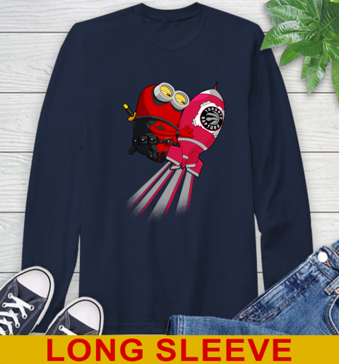 NBA Basketball Toronto Raptors Deadpool Minion Marvel Shirt Long Sleeve T-Shirt 3